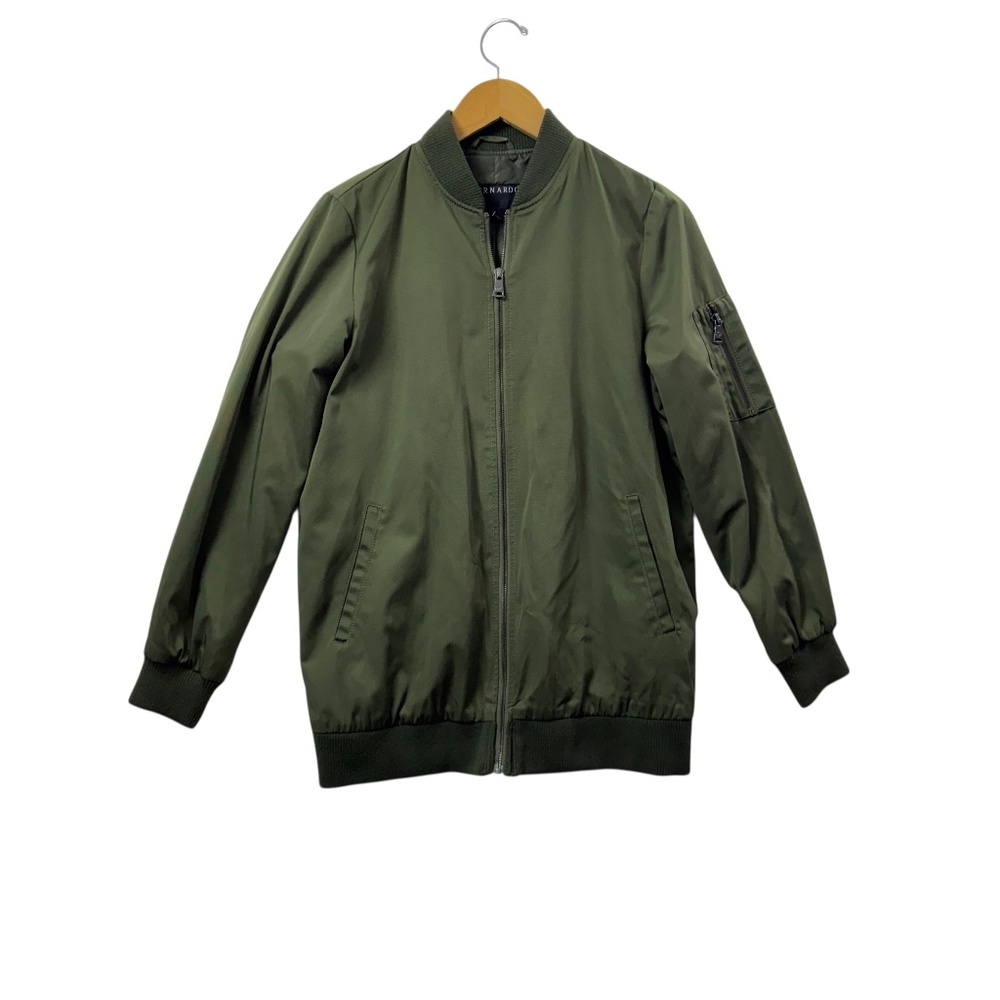 Bernardo Mens Olive Green Bomber Jacket Lightweight Small Jacket Casual Cargo